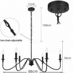 Alistair Vintage Candle Style Metal Chandelier