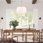 Isidoro Farmhouse Tiered Linen Drum Pendant
