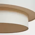 Isidoro Farmhouse Tiered Linen Drum Pendant