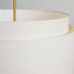 Isidoro Farmhouse Tiered Linen Drum Pendant