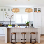 Haynes Rustic Rattan Dimmable Drum Pendant Light