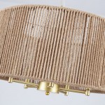 Haynes Rustic Rattan Dimmable Drum Pendant Light