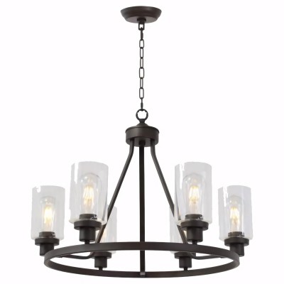 Solon Vintage Farmhouse Glass Shade Chandelier Solon Vintage Farmhouse Glass Shade Chandelier