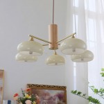 Xanthea Elliptical Persimmon Milk Glass Chandelier