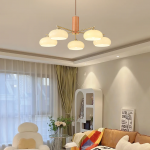 Xanthea Elliptical Persimmon Milk Glass Chandelier