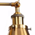 Ruhi Antique Brass Swing Arm Wall Sconce With Tapered Lampshade Ruhi Antique Brass Swing Arm Wall Sconce With Tapered Lampshade