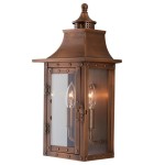 Orynth Vintage Solid Brass Wet Rated Lantern Sconce