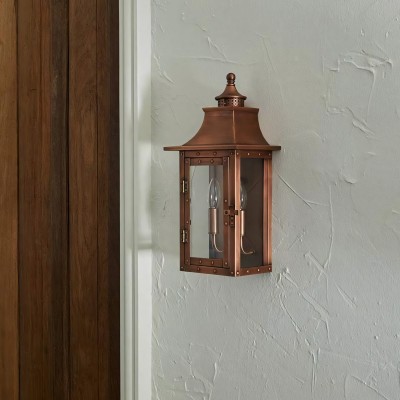 Orynth Vintage Solid Brass Wet Rated Lantern Sconce Orynth Vintage Solid Brass Wet Rated Lantern Sconce
