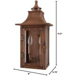Orynth Vintage Solid Brass Wet Rated Lantern Sconce