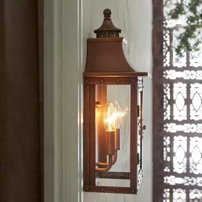Orynth Vintage Solid Brass Wet Rated Lantern Sconce Orynth Vintage Solid Brass Wet Rated Lantern Sconce