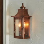 Orynth Vintage Solid Brass Wet Rated Lantern Sconce