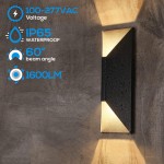 Qyros Minimal Diamond Black Led Up Down Wall Light Qyros Minimal Diamond Black Led Up Down Wall Light