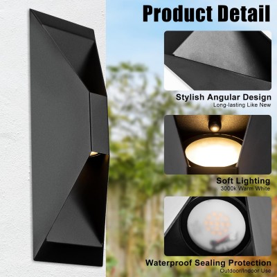 Qyros Minimal Diamond Black Led Up Down Wall Light Qyros Minimal Diamond Black Led Up Down Wall Light