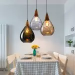 Uranix Cone Shape Water Ripple Glass Pendant Light