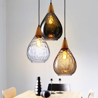 Uranix Cone Shape Water Ripple Glass Pendant Light Uranix Cone Shape Water Ripple Glass Pendant Light