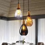 Uranix Cone Shape Water Ripple Glass Pendant Light