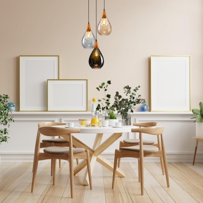 Uranix Cone Shape Water Ripple Glass Pendant Light Uranix Cone Shape Water Ripple Glass Pendant Light