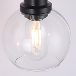 Navya Modern 3-Light Bathroom Sconces with Clear Glass Shades