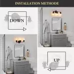 Navya Modern 3-Light Bathroom Sconces with Clear Glass Shades