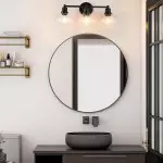 Navya Modern 3-Light Bathroom Sconces with Clear Glass Shades