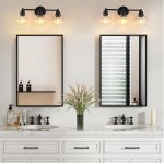 Navya Modern 3-Light Bathroom Sconces with Clear Glass Shades