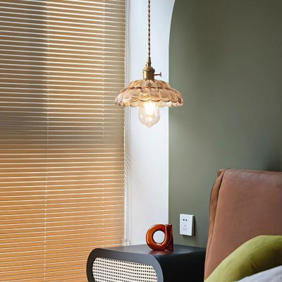 Worlanth Mid Century Clear Glass Flower Pendant Light Worlanth Mid Century Clear Glass Flower Pendant Light