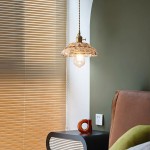 Worlanth Mid Century Clear Glass Flower Pendant Light