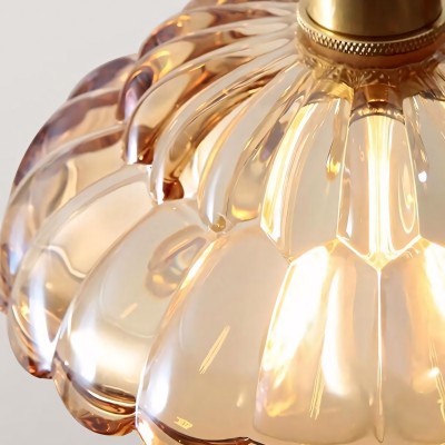 Worlanth Mid Century Clear Glass Flower Pendant Light Worlanth Mid Century Clear Glass Flower Pendant Light