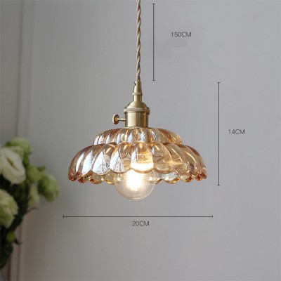Worlanth Mid Century Clear Glass Flower Pendant Light Worlanth Mid Century Clear Glass Flower Pendant Light