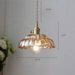 Worlanth Mid Century Clear Glass Flower Pendant Light