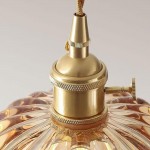 Worlanth Mid Century Clear Glass Flower Pendant Light