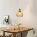 Zyrion Retro Ribbed Clear Glass Pendant Light
