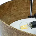 Ojaswi Rustic Bronze Industrial Pendant Light with Drum Shade