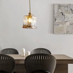 Cyralix Brass Coffee Water Ripple Glass Pendant Light