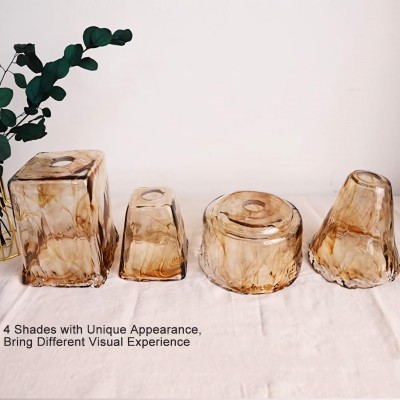 Cyralix Brass Coffee Water Ripple Glass Pendant Light Cyralix Brass Coffee Water Ripple Glass Pendant Light