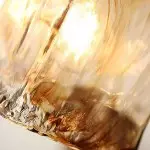 Cyralix Brass Coffee Water Ripple Glass Pendant Light