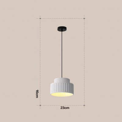 Draxithor Wabi Sabi Fluted Resin Cream Pendant Light Draxithor Wabi Sabi Fluted Resin Cream Pendant Light
