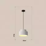 Draxithor Wabi Sabi Fluted Resin Cream Pendant Light