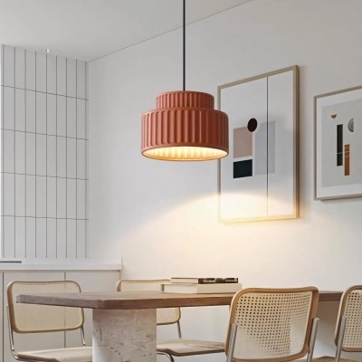 Draxithor Wabi Sabi Fluted Resin Cream Pendant Light Draxithor Wabi Sabi Fluted Resin Cream Pendant Light