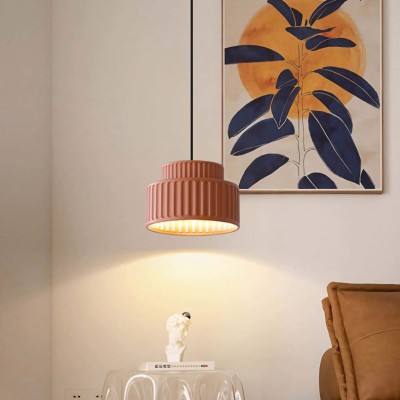 Draxithor Wabi Sabi Fluted Resin Cream Pendant Light Draxithor Wabi Sabi Fluted Resin Cream Pendant Light