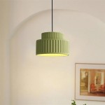 Draxithor Wabi Sabi Fluted Resin Cream Pendant Light