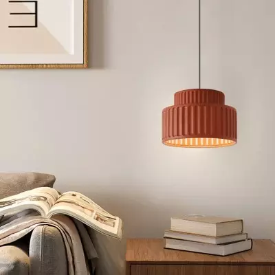 Draxithor Wabi Sabi Fluted Resin Cream Pendant Light Draxithor Wabi Sabi Fluted Resin Cream Pendant Light