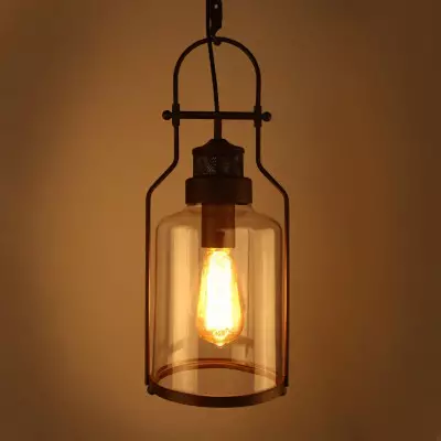 Eryxis Industrial Vintage Iron Glass Jar Pendant Light Eryxis Industrial Vintage Iron Glass Jar Pendant Light