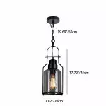 Eryxis Industrial Vintage Iron Glass Jar Pendant Light