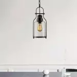 Eryxis Industrial Vintage Iron Glass Jar Pendant Light Eryxis Industrial Vintage Iron Glass Jar Pendant Light