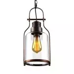 Eryxis Industrial Vintage Iron Glass Jar Pendant Light Eryxis Industrial Vintage Iron Glass Jar Pendant Light