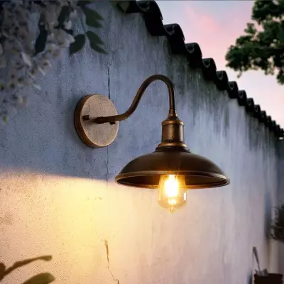 Arion Vintage Gooseneck Outdoor Wall Mounted Light Arion Vintage Gooseneck Outdoor Wall Mounted Light