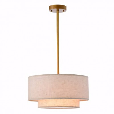 Aevon 3-Light Matte Brown Double Drum Pendant Light Aevon 3-Light Matte Brown Double Drum Pendant Light