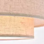 Aevon 3-Light Matte Brown Double Drum Pendant Light