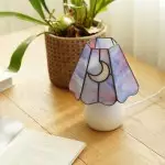 Eirwen Mini Tiffany Moon Bedside Lamp Eirwen Mini Tiffany Moon Bedside Lamp